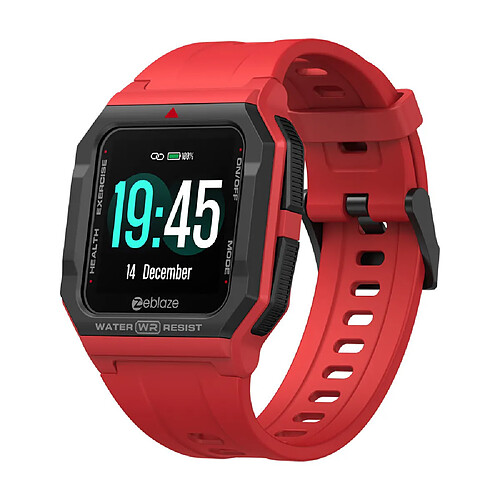 Chrono Montre Connectée BT5.0 30M Tracker Fitness de Fréquence Cardiaque Étanche-Rouge