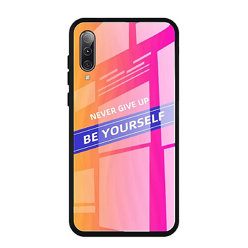 Wewoo Coque Pour Galaxy A50 PC antichoc + TPU + étui de protection en verre rose