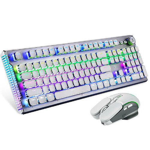 Universal K968RGB Arbre bleu Véritable combinaison mécanique de clavier et de souris(Le noir)