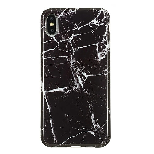 Wewoo Coque Fashion Étui de protection en TPU pour iPhone XS Max marbre noir