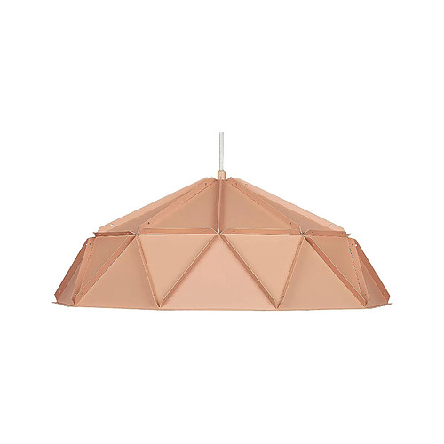 Beliani Lampe suspension SENIA Métal Rose pêche