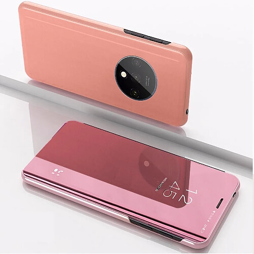 Wewoo Housse Coque Pour One Plus 7T Etui à rabat horizontal en cuir avec support étui téléphone portable or rose