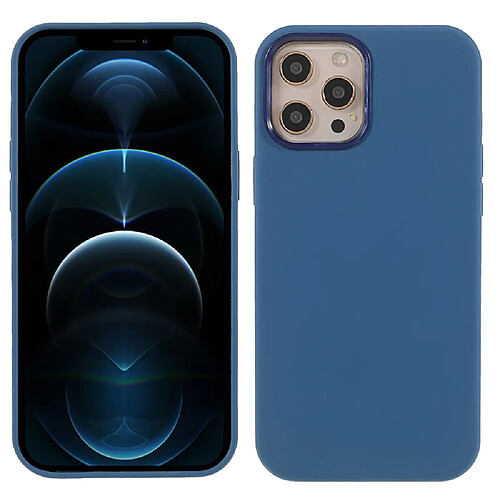 Coque en silicone, antichoc bleu foncé pour votre Apple iPhone 12/12 Pro 6.1 pouces