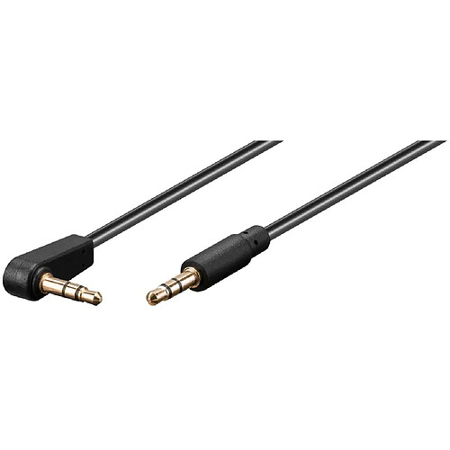 PremiumCord Câble stéréo Jack 3,5 mm ? 3,5 mm ? Fiche 90 ° M/M 0,5 m