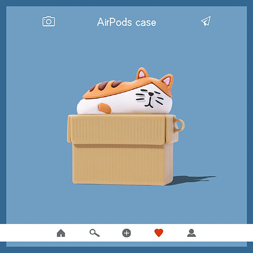 GUPBOO Airpods Coque Housse Étui Protecteur Compatible pour AirPods 3-Fille de dessin animé mignon chat en carton