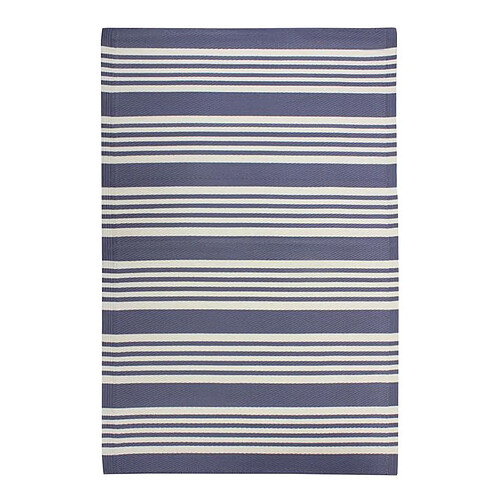 Thedecofactory NATOU - Tapis d'extérieur à rayures bleu 120x180