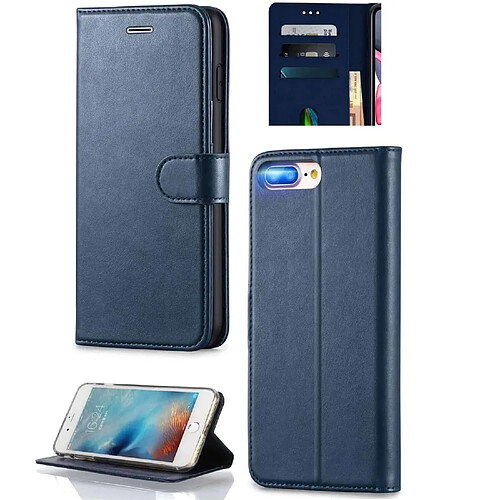 Ipomcase Coque Etui Housse de protection Portefeuille pour iPhone 7 Plus (5.5 ) / iPhone 8 Plus (5.5 ) -Bleu