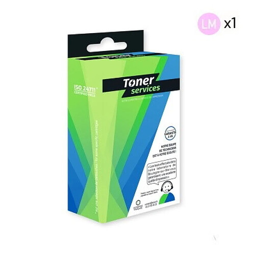 TONER SERVICES Compatible Epson T0486 Cartouche Magenta clair C13T04864010 (Hippocampe)