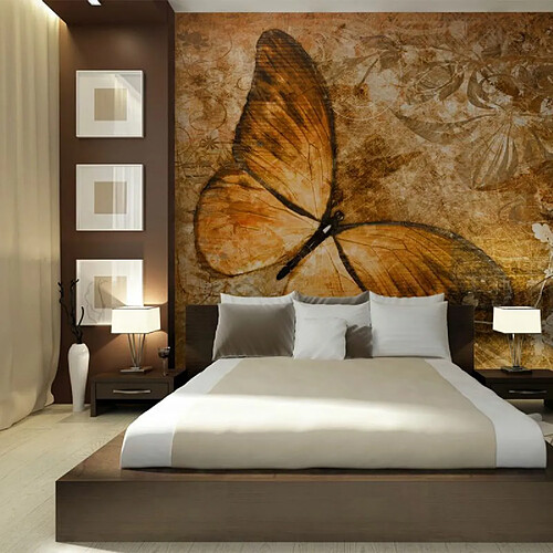 Paris Prix Papier Peint Butterfly Sepia 193 x 250 cm