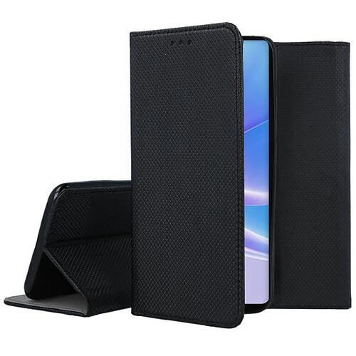 Htdmobiles Housse pour Oppo A78 5G / A58 5G - etui coque pochette portefeuille + verre trempe - NOIR MAGNET