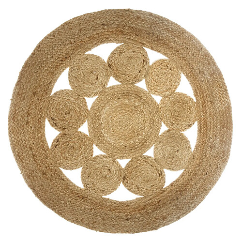 Atmosphera, Createur D'Interieur Tapis ajouré en jute Esra Diam. 80cm - Beige