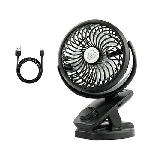 Mini Ventilateur Rechargeable Portatif d'USB de CC 5V 4400mA à piles pour le voyage de gymnase de Bureau de poussette de Bébé