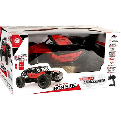 Turbo Challenge Buggy radiocommande 27 cm coque métal 2.4 GHz