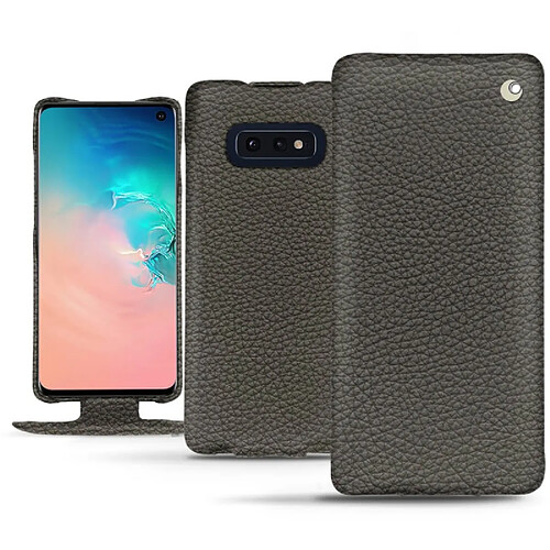 Housse cuir Samsung Galaxy S10E - Rabat vertical - Anthracite ( Pantone #41403c ) - NOREVE