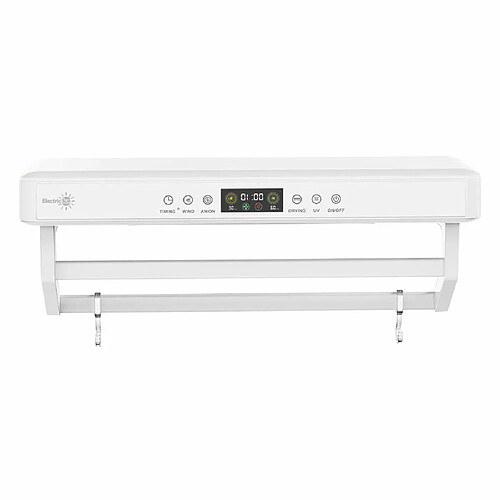 Electric Sun Sèche-serviettes électrique - Avec désinfectant UV, salle de bain ou cuisine, murale, L60cm, 450W, ElectricSun PREMIUM Blanche