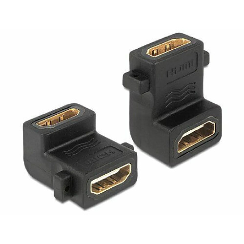 Delock adaptateur HDMI-A femelle > A femelle 90° gewinkelt avec Schraubansc