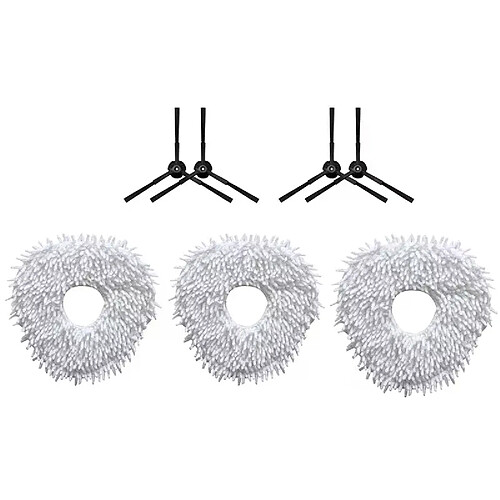 AD 3Pcs Chiffon De Vadrouille, 4 Pièces Brosses Latérales pour Narwal YJCC001 1 Aspirateur Pièces De Rechange Accessoires