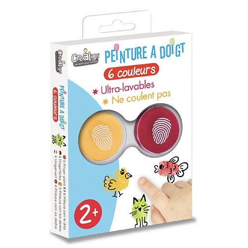 Crealign Peinture a doigts - pack six encreurs