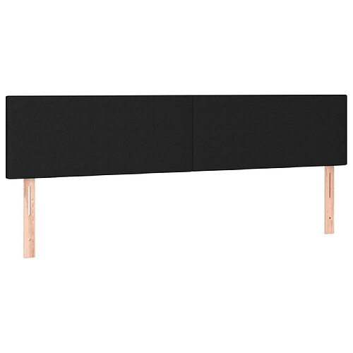 Maison Chic Lot de 2 Têtes de lit design pour chambre - Décoration de lit Noir 80x5x78/88 cm Tissu -MN68685