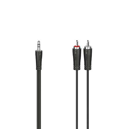 HAMA Câble audio, fiche jack mâle 3,5mm - 2 fiches RCA mâles, stéréo, 1,5 m