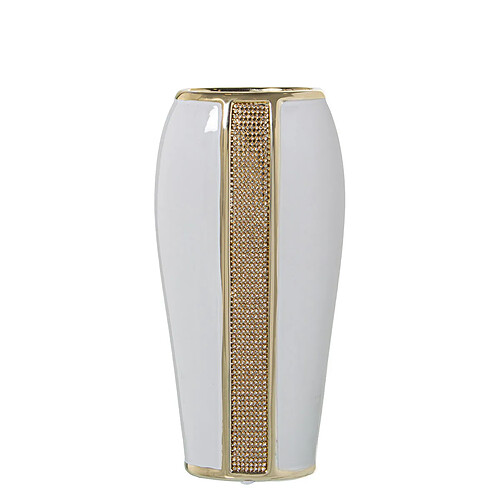 Vase Alexandra House Living Blanc Céramique 15 x 8 x 30 cm