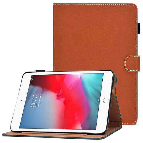 Etui en PU avec support et porte-carte pour votre iPad mini (2019) 7.9 pouces/mini 4/3/2/1 - marron