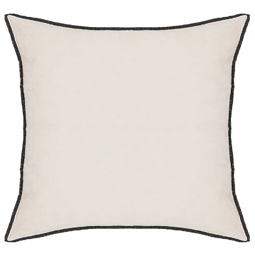 Pegane Lot de 2 coussin décoratif déhoussable en lin et coton coloris beige - Longueur 45 x Profondeur 12 x Hauteur 45 cm