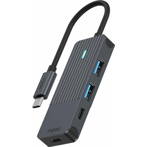 Rapoo Hama USB-C Hub USB-C auf USB-A und USB-C, grau