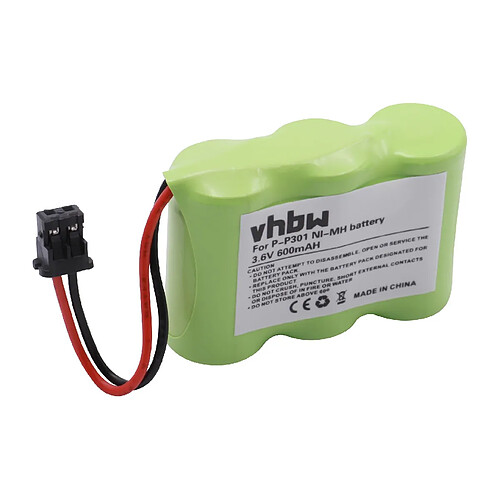 Vhbw Batterie NI-MH 600mAh compatible pour PHILIPS remplace P-P301, KX-A36, KX-A36A, TYPE 2, BT185, AM468V, TRB-6500, BP-T16