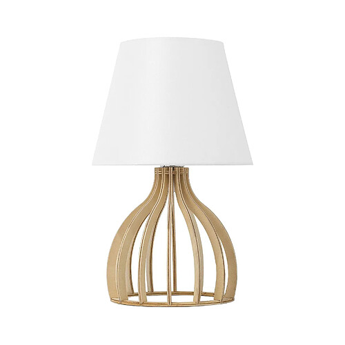 Beliani Lampe à poser AGUEDA Blanc