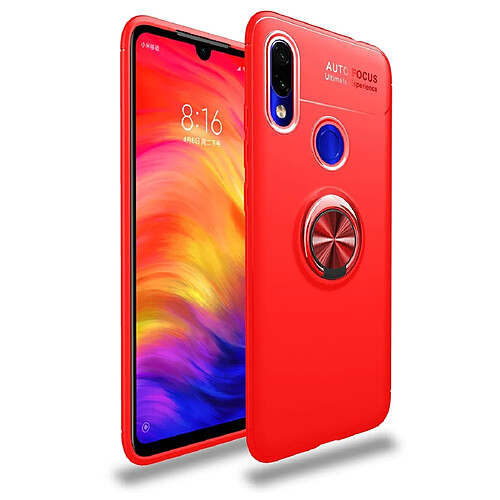 Wewoo Coque Souple Titulaire d'anneau en métal 360 degrés rotation cas TPU pour Xiaomi Redmi 7 rouge