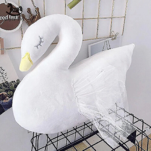 Universal 35 cm Princesse Crown White Swan Planchez un oreiller en peluche Pouteau d'apaisement | Planchers