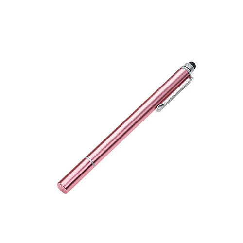 2pcs 2 en 1 Pen Capacitif Tête de plastique conducteur TRUCTION TRANSPARENT POINT POINT LECTEUR Écran tactile avec stylo crochet-rose