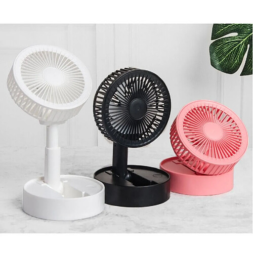 Ventilateur de Bureau (Rose) Table de Batterie Portable Pliante Rechargeable Mini Ventilateur USB Pliable