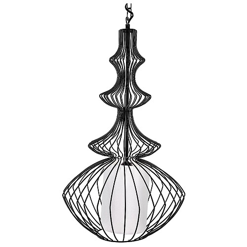 Beliani Lampe suspension KOLVA Métal Noir