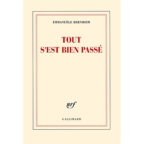 Tout s'est bien passé · Occasion