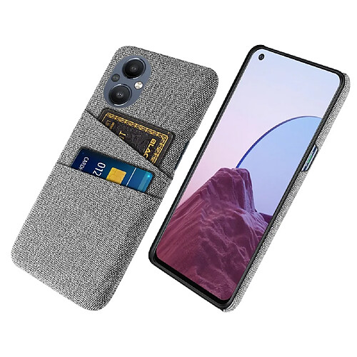 Coque en TPU anti-griffes avec porte-cartes, gris clair pour votre OnePlus Nord N20 5G