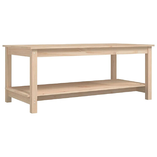 ComfortXL Table Basse 110x55x45 Cm Bois Massif De Pin