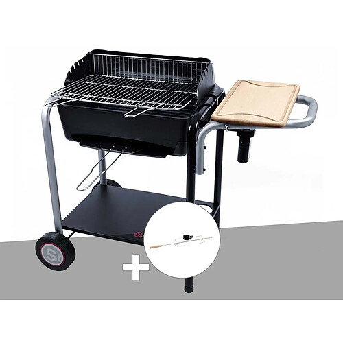 Barbecue charbon Roma Somagic + Kit tournebroche