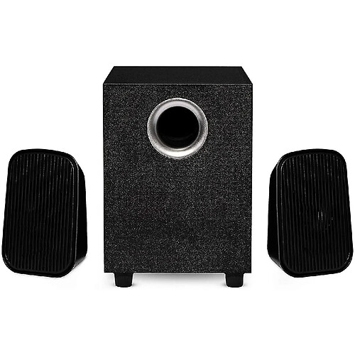 Universal Ensemble d'enceintes YYH-Subwoofer, haut-parleurs d'ordinateur alimentés par USB avec pilotes de champ lointain, total jusqu'à 8 W RMS (noir)