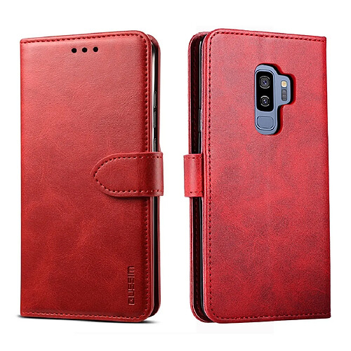 Wewoo Coque Pour Galaxy S9 GUSSIM Business Style Étui en cuir à rabat horizontal avec support et fentes cartes et portefeuille rouge