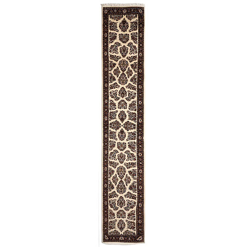 Vidal Tapis de couloir en laine 414x75 beige Ghom