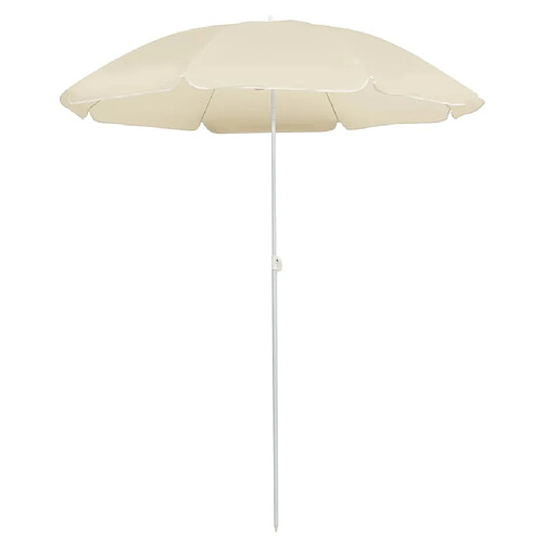 ComfortXL Parasol D'extérieur Avec Mât En Acier Sable 180 Cm