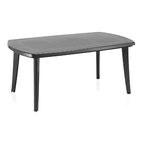 Pegane Table de Jardin extensible 6/10 places coloris anthracite - Longueur 170-225 x Profondeur 100 x Hauteur 73 cm