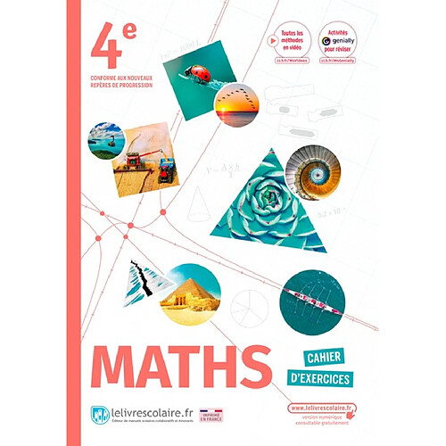 Maths 4e : cahier d'exercices : conforme aux nouveaux repères de progression