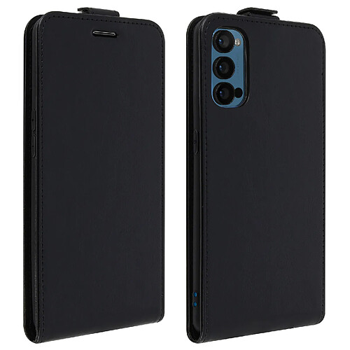 Avizar Étui Oppo Reno 4 Clapet Vertical Protection Porte-carte Noir