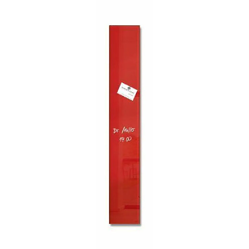 Sigel GL104 Tableau magnétique en verre artverum® 12 x 78 cm - Rouge