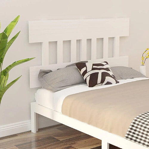 vidaXL Tête de lit Blanc 153,5x3x81 cm Bois massif de pin