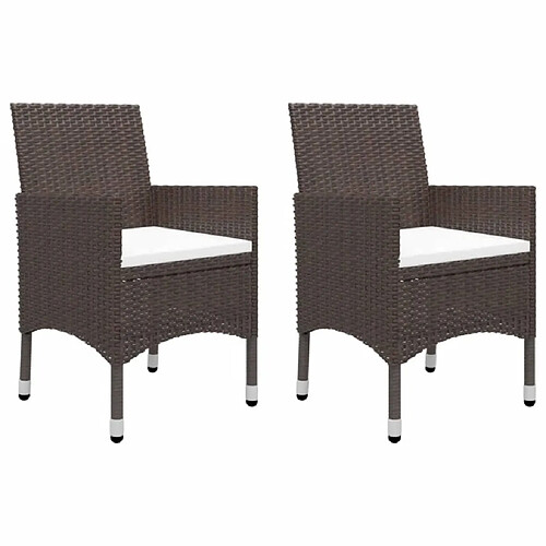 Maison Chic Ensemble de salle à manger de jardin 5 pcs,Table et chaises d'extérieur Marron -GKD580122