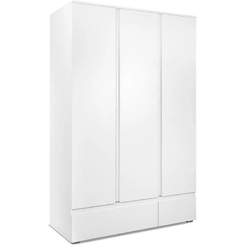 Cstore Armoire IMAGE 60B - Décor blanc mat - 3 portes + 2 tiroirs - L121,6 x H191 x P55 cm